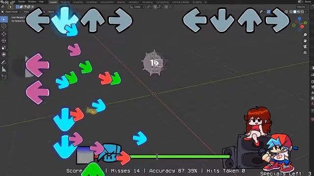 FNF Vs. Untextured Default Blender Cube  music 1 2