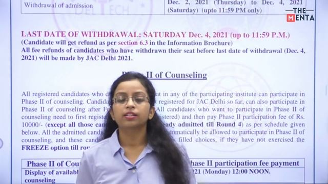 How to attempt JAC Delhi 2021 Counselling | JEE Mains | Cut-Off | Choice Filling |  @The Menta 