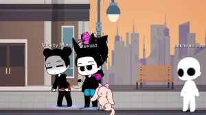 Освальд и Микки Маус стретили Неизвестного Человека