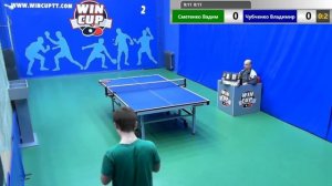 Сметенко Вадим 1 - 3 Чубченко Владимир 15.04.2019 Зал № 2  Турнир WIN CUP