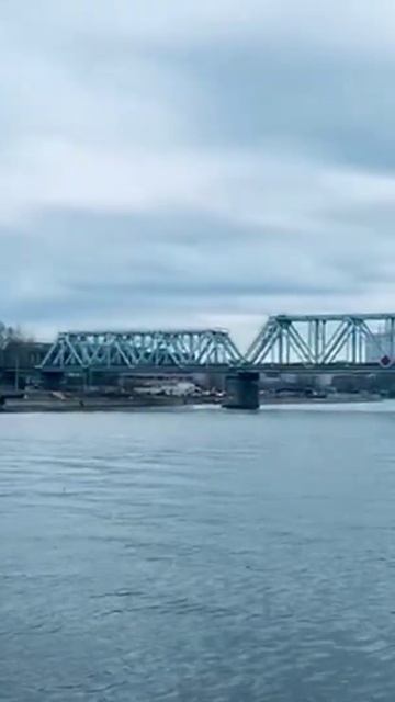 опять ласточка поезд едет по мосту через Москву реку в Москве смотреть онлайн