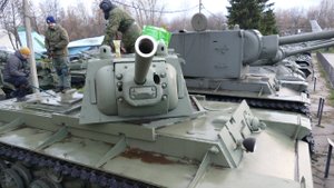 Шатание башни тяжелому танку КВ-1, Центральный Музей Вооруженных Сил РФ, ноябрь 2021