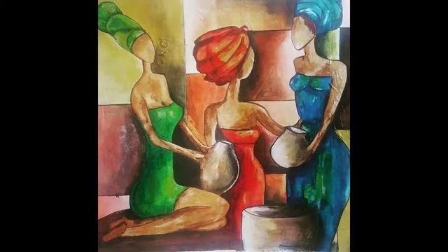 Over 100 paintings done on canvas. landscape, abstract, cubism, seascape, paint pouring. смотреть онлайн