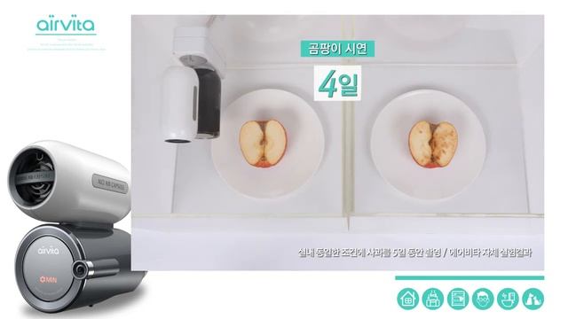 Airvita Capsul 400 - Yıkanabilir Filtre Teknolojili Hava Temizleme Cihazı ( Elma Deneyi )