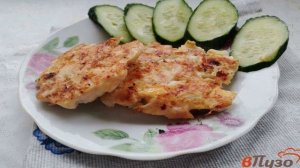 Рубленные куриные котлеты с сыром