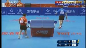 Wang Hao vs Ma Lin  (Play Only) [Chinese Olympic Team Warmup 2012]
