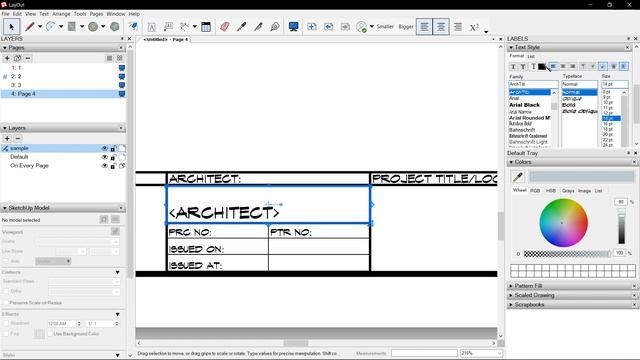 Sketchup Layout 11 - How to Create Title Blocks for Construction Drawings