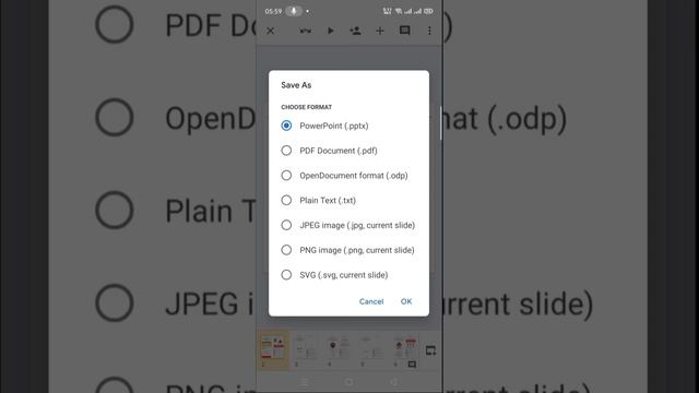 MENDOWNLOAD SALAH SATU SLIDE DI GOOGLE SLIDES MENJADI FILE GAMBAR