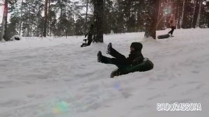 RUSSIA WINTER ТОЛЬЯТТИ КАТАЕМСЯ В ЛЕСУ НА ГОРКАХ-YOUTUBE