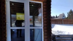 Дачный дом 6 * 6 м. из оцилиндрованного бревна. 3-я часть.