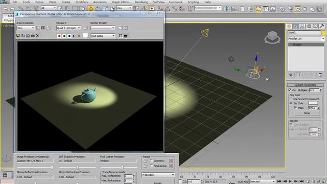 3ds Max 2016 mental ray 教學課程 008 SkyLight天光 смотреть онлайн