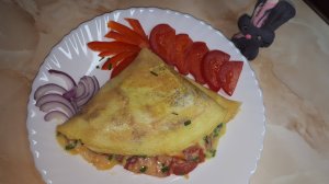 Вкусный омлет с сыром. Вкусная минутка от Натали.
