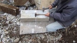 How to break granite with a hammer Как разбить гранит молотком