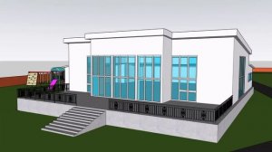 Базовая 3D модель парка 9,5 гектаров выполнена в Sketch UP Пушкино Московской области