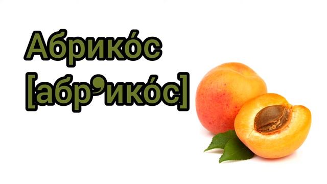 Как произносится абрикос по-русски смотреть онлайн