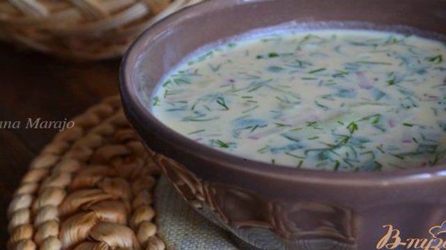 Овощная окрошка с цукини