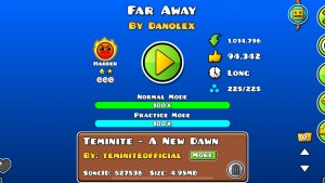 Far Away by Danolex Geometry Dash 💯% all coins