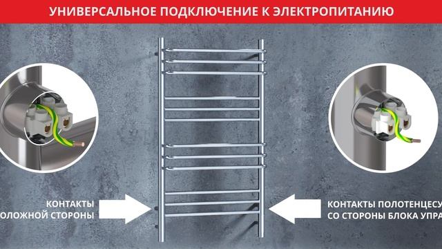 Монтаж Электрического Полотенцесушителя TERMINUS с универсальным подключением | Терминус | 2023