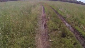 На мопеде альфа по грязи**весь в грязи вместе с питбайком)