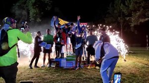 Холодные фонтаны на церемонии награждения triatman