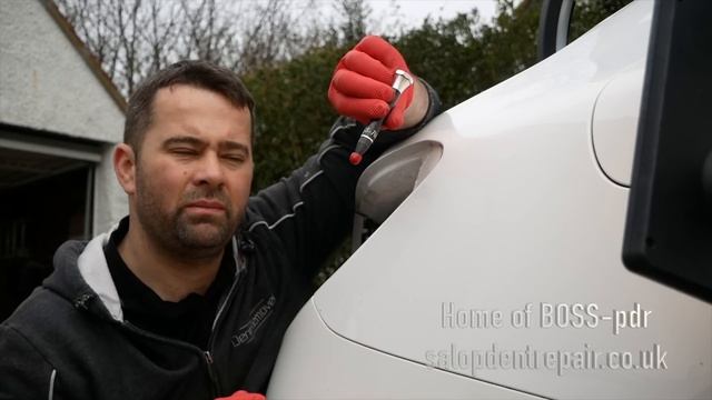 DENTED MERCEDES see it fixed!