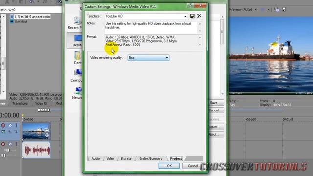 How to render video in 720p HD in Sony Vegas Pro 9 смотреть онлайн