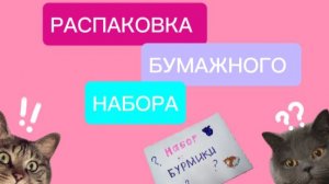 СКОРЕЕ СМОТРИТЕ!!! распаковываем бумажный самодельный набор!)💯
