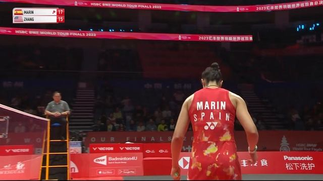 HSBC BWF World Tour Finals 2023 | Carolina Marin (ESP) vs. Beiwen Zhang (USA) | Group B