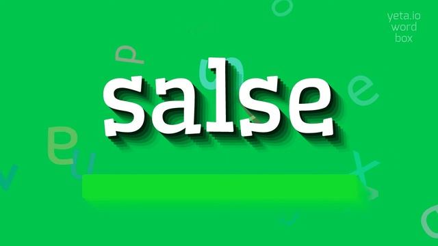 SALSE - HOW TO PRONOUNCE IT? #salse смотреть онлайн