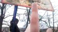 Макака в клетке смотрите до конца!!!