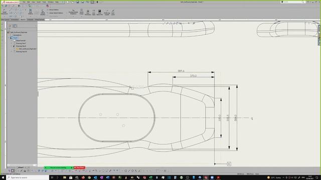Solidworks 2020 - Eng Drw Lesson 21 - How to dimension a many-curved shape