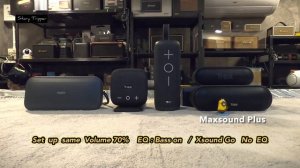 Tribit sound comparison : Flow - Micro 2 - Stormbox 2 - Maxsound Plus - Xsound Go