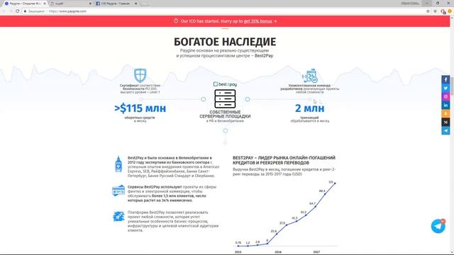 Paygine - открытая финансовая blockchain платформа  для криптобизнеса