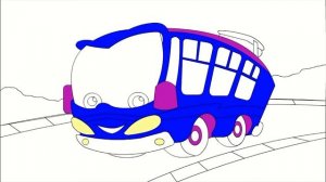 Машинки. Мультик - Раскраска про городской транспорт