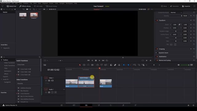 Fast Forward Effect - Davinci Resolve Tutorial смотреть онлайн