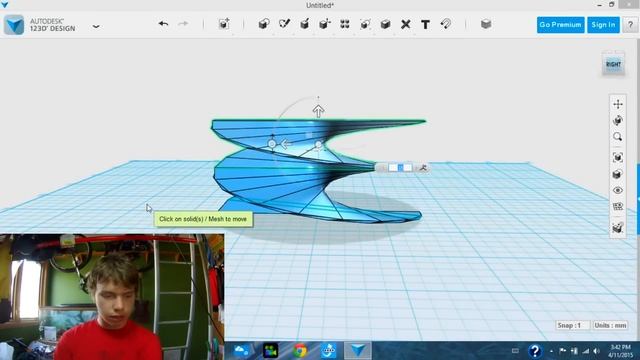 How to Make a Screw and Threaded Hole in 123d design --Pure Carbon смотреть онлайн