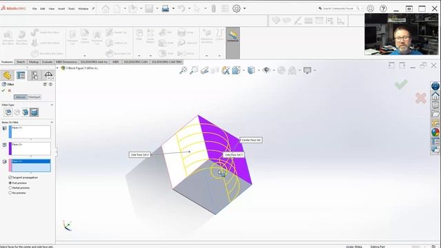 SolidWorks: Fillet Basics - Full Round Fillet (Section 8-4)