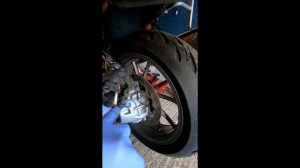BMW R1200GS Rear Brake Pad Change