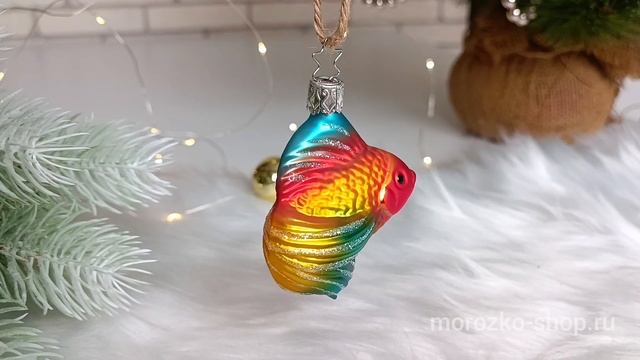 Ёлочная игрушка ЗОЛОТАЯ РЫБКА, стекло, 8 см 10050S020 смотреть онлайн