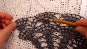 Платок для ХРАМА из ПОЛУКРУГЛОЙ шали ,  crochet shawl , вязание КРЮЧКОМ по СХЕМЕ (шаль № 431)