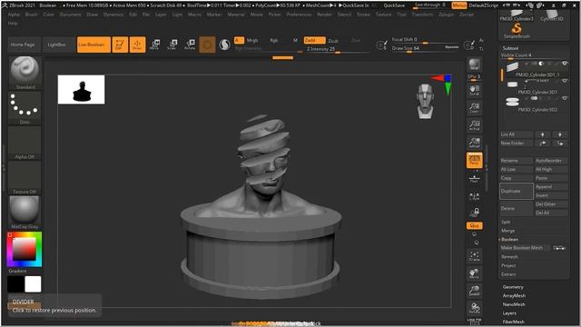 How to Generate the Boolean Mesh in Zbrush? | Lesson3 | Chapter4 | Zbrush 2021.5 Essentials Trainin смотреть онлайн