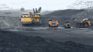 Американский экскаватор P&H–2800 №190, зачистка угольных пластов