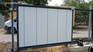 Откатные ворота Алютех Prestige с. Кочубеевское - Портфолио