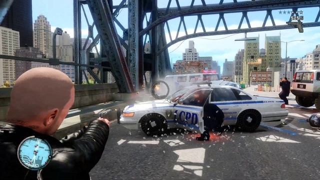 GTA IV TLAD - 3 Star Wanted Level - Gangwar in Algonquin
