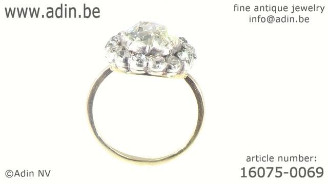 Antique Victorian engagement ring with humongous rose cut diamond. (Adin reference: 16075-0069) смотреть онлайн