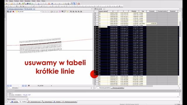 Pobieranie linii osi (trasowania) z planu 2D DWG/DXF w #Leica iCON Office | SBG GEO #roadrunner
