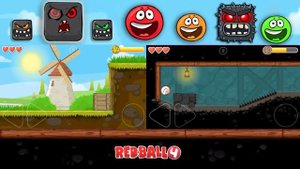 RED BALL 4 - Pink Tomato Ball vs Color Mix Tomato Ball in GREEN HILLS vs VOLUME 5 with Boss Fights