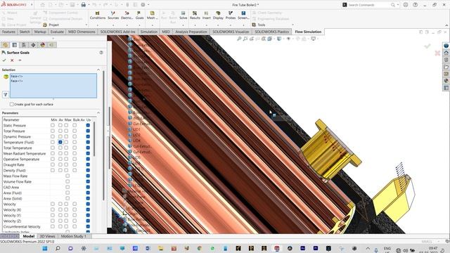 SolidWorks Flow Simulation Parametric Study & Optimization of a Fire Tube Boiler: Tutorial