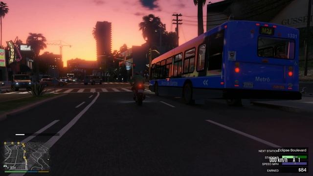 GTA V  Los Santos Bus Route 20 M21 Strawberry Metro Station x Del Perro P2 Mod Bus Simulator.