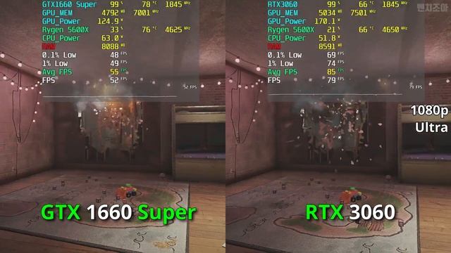 GTX1660 Super vs RTX3060 성능 비교! | 12종 게임 테스트(오버워치, 배그)